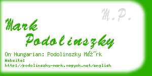 mark podolinszky business card